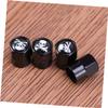 Anneome 4pcs Car Dust Caps Unique Skull Pattern Valve Covers Aluminum Alloy Easy Install view 2