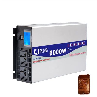 Power Inverter Inverter Pure Wave Current 4000W/5000W/6000W/8000W (peak Value) Transformer DC 12V/24V/48V/60V To AC Sine Wave Inverter Automobile, Household Automobile for Vehicles Camping Road Trip(6