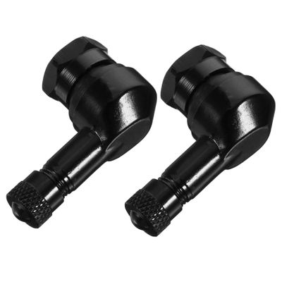 Motorcycle Tire Valve Stem Caps 90 Degree Stainless Steel 2Pcs