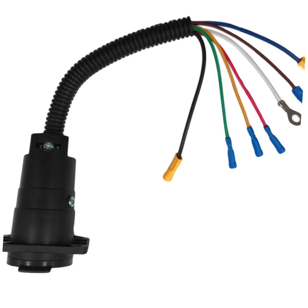 PACKOVE Pin Trailer Plug Rv Car Trailer Connector Wiring Harness Converter for Rv Accessories