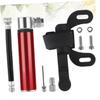 Anneome Bike Tire Pump Mini Inflator Pump Lightweight Sturdy for Road Mountain Bikes Easy to Use Black/red view 3