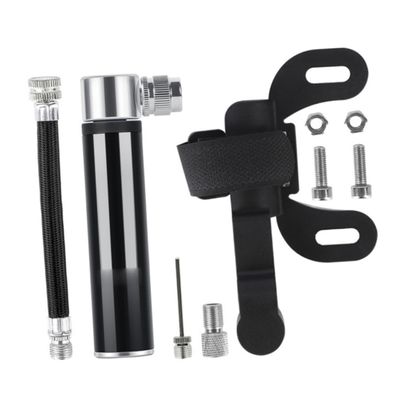 BESPORTBLE 1set Portable Aluminum Alloy Mini Air Pump for Mountain and Road Manual Inflator Secure Connection for Tires and Sports Compact Design
