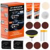 ISINFLASH Headlight Restoration Kit, Polish Restore Cleaner Clean Tool DIY Polishing, Sanding Discs, Scouring Pads for Electric Drill, 3 Easy Steps to Restore Sun Damaged Car Headlights Lens view 1