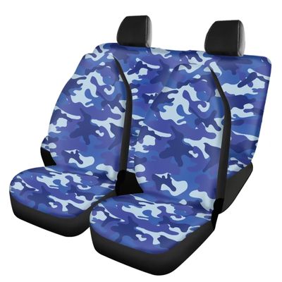 Modysero Stretch Easy to Install Universal Seat Covers for SUV Truck Blue Camouflage Car Seat Cover Washable Breathable Auto Accessories All Weather Unique Car Decor