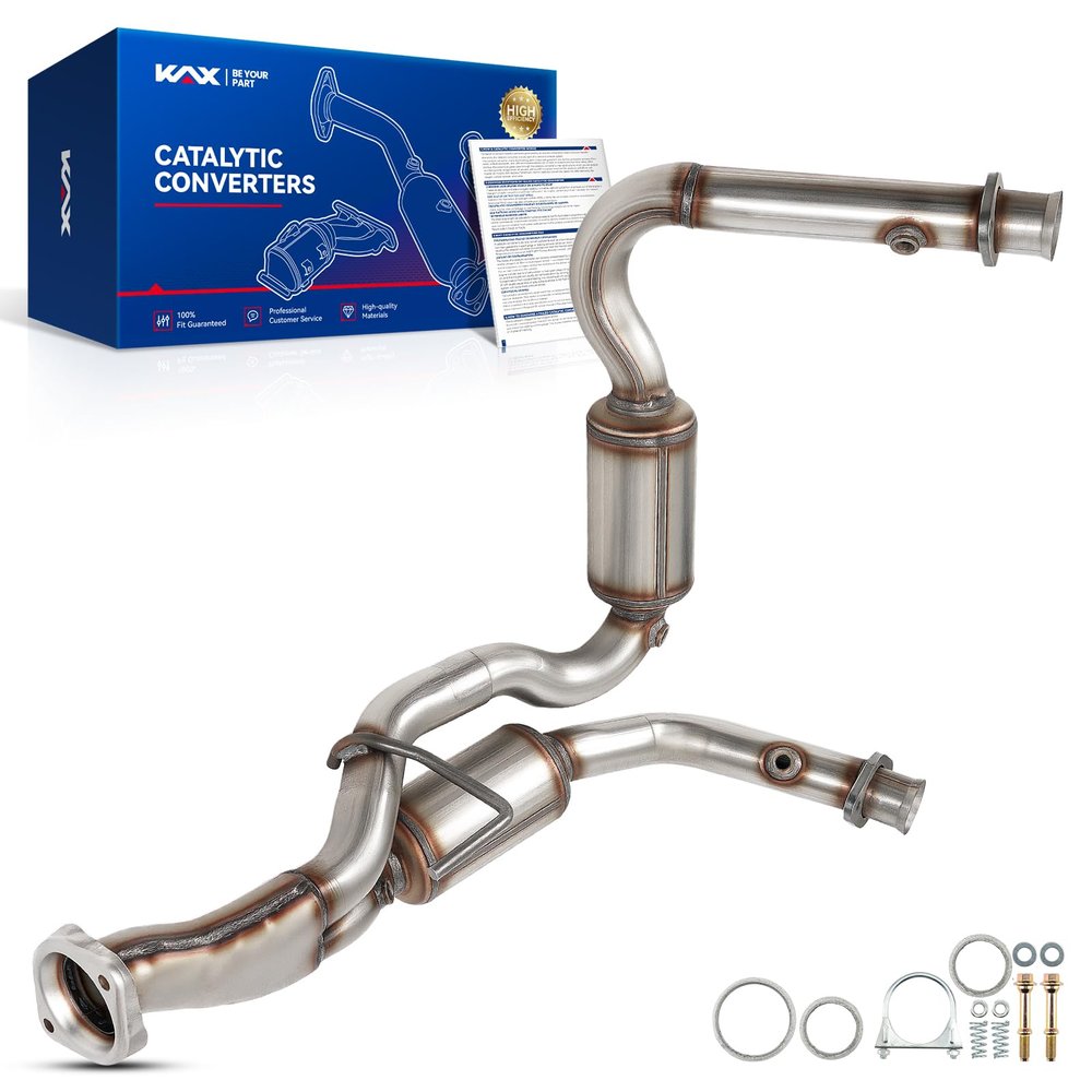 KAX Catalytic Converter Fit for 2005-2010 Grand Cherokee 3.7L, 2006-2010 Commander 3.7L, 645240 Stainless Steel High Performance 2pcs (EPA Compliant)