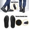 RiderVibe Waterproof Rain Cover Boot Non-Slip Shoe Covers with Zipper and Reflector Heavy Duty Reusable Rain Boots for Men Women (Black-Short Style, XXL) view 2