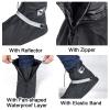 RiderVibe Waterproof Rain Cover Boot Non-Slip Shoe Covers with Zipper and Reflector Heavy Duty Reusable Rain Boots for Men Women (Black-Short Style, XXL) view 3