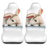 GFLFMXZW Cry Rabbit Print Car Seat Covers Set 2 Pack Car Seat Cushion Covers Auto Front Seats Protector Universal Fit Most Truck SUV Auto Accessories Interior Cushion Protector view 2