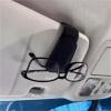 LXQTAO 2 Pack of Multifunctional Car Sun Visor Organizer Featuring Long Sunglasses Clip, Glasses Holder, and Document Clip An Car Accessory for All (Sleek Black x2) view 3