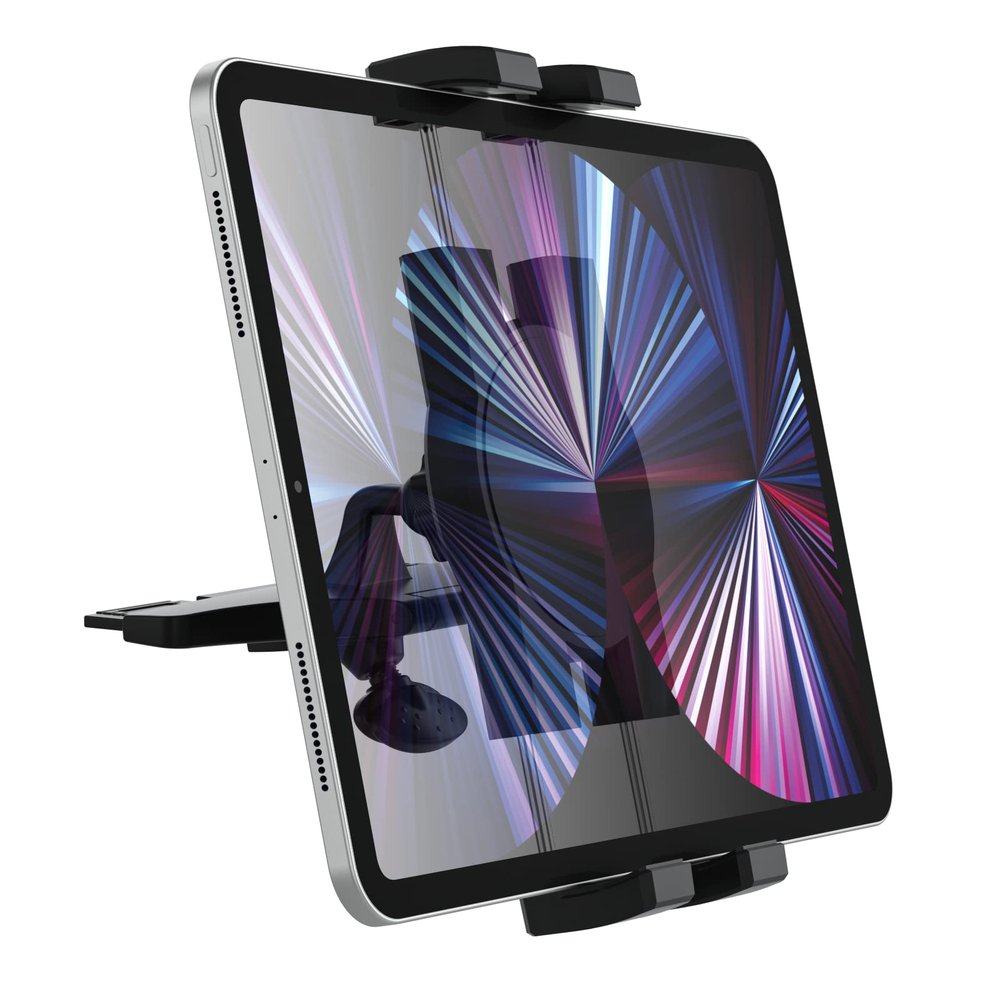 YOOZ CD Slot Tablet Mount for Car, Car CD Player iPad Holder with Full Rotation [Stable & Durable] for 4-12.9" Devices, iPad Pro Air Mini, Galaxy Tabs, Lenovo, iPhone, Tablet & Phones