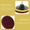 SOLUSTRE Wheel Buffing Kit for Drill Automotive Detailing Brush Set 4 Round Pad Holder 6 Pads view 4