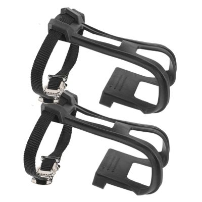BESPORTBLE 2pairs Nylon Bike Pedal Toe Clip Strap Belts for Cycling and Mountain Biking and Sturdy Design Fits Removable Reflector Pedals Easy to Install