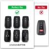 WORCAS Special Soft TPU Key Case Cover Protector Compatible with 2019-2022 Land Cruiser,2021-2022 Venza,RAV4 Prime,Sienna,Hilux,Fortuner(Red-Matte) view 2