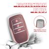 WORCAS Special Soft TPU Key Case Cover Protector Compatible with 2019-2022 Land Cruiser,2021-2022 Venza,RAV4 Prime,Sienna,Hilux,Fortuner(Red-Matte) view 3
