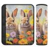 UMIRIKO Easter Bunny Flower Cute Rabbit Seatbelt Cover 2 PCS Seatbelt Shoulder Pad Auto Seat Belt Pads Cover for Adults Kids Carmera Backpack S 202a6456 view 1