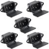 GANASOME 5 Pcs IEC 320 C14 Panel Mount Power Connector Socket - AC 250V 10A, 3 Terminals with Spring Cover for Lab, Fitness & Industrial Automation Equipment view 1