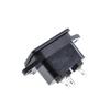 GANASOME 5 Pcs IEC 320 C14 Panel Mount Power Connector Socket - AC 250V 10A, 3 Terminals with Spring Cover for Lab, Fitness & Industrial Automation Equipment view 3