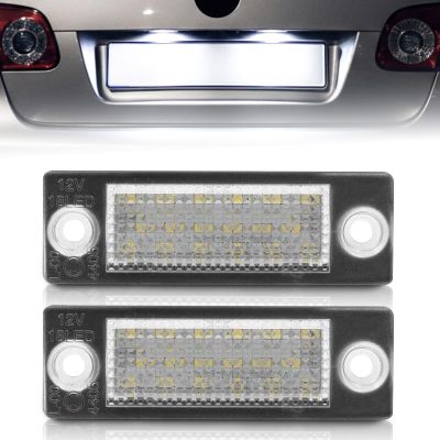 KACEPAR License Plate Lamp Tail Light Clear Lens, 18-LEDs License Plate Light Tag Lamp, 2005-2010 Compatible with Volkswagen Compatible with VW Compatible with Jetta