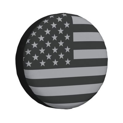 Spare Tire Cover Flag Weatherproof Universal Wheel Protectors for RV Travel Trailer Camper 16in