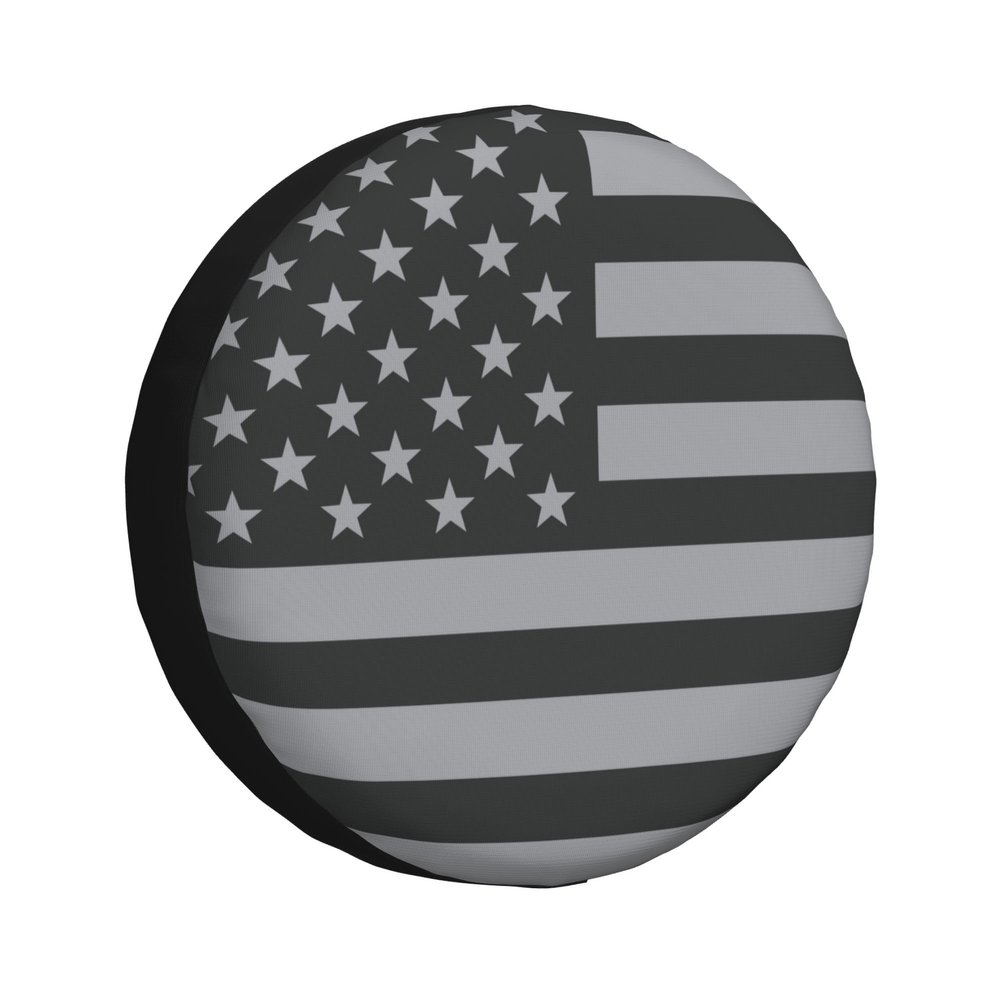 Spare Tire Cover Flag Weatherproof Universal Wheel Protectors for RV Travel Trailer Camper 16in