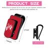 Ohleats Sunglasses Holder for Car Sun Visor, Statue of Liberty Metal Auto Eyeglass Hanger Clip, Multi-Function Ticket Card Clip Eyeglasses Mount, Car Accessories for Men Women (Red) view 2