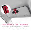 Ohleats Sunglasses Holder for Car Sun Visor, Statue of Liberty Metal Auto Eyeglass Hanger Clip, Multi-Function Ticket Card Clip Eyeglasses Mount, Car Accessories for Men Women (Red) view 4