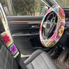YDMZZB Crochet Galsang Flower Car Steering Wheel Covers,Car Interior Accessories Decorations (B,Steering Wheel Cover+2 Belt Cover) view 3