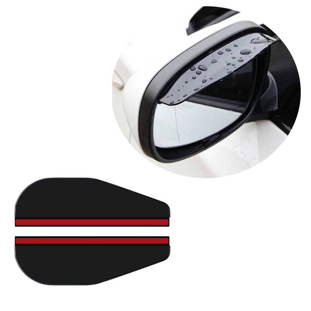 FALMDCQ Compatible with OPEL Vauxhall Insignia B 2017-2020, 2Pcs Car Side Rear View Mirror Rain Eyebrow Visor Rainproof Snow Guard Protector Sun Shield Cover,B Black