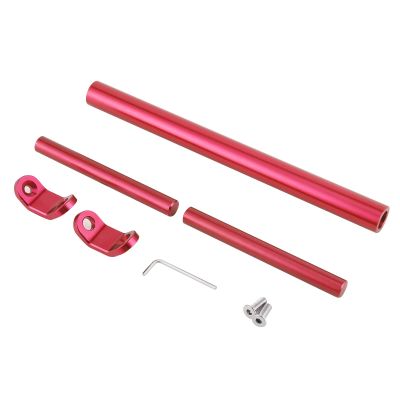 Majatou Motorcycle Balance Handlebar, Motorcycle Handle Bracket, Aluminum Alloy CNC Balance Crossbar Handlebar Extended Reinforcement for Motorcycle (Red)