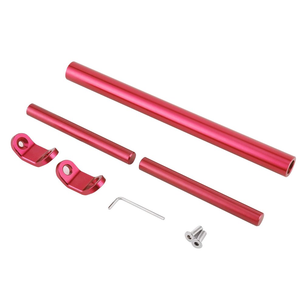 Majatou Motorcycle Balance Handlebar, Motorcycle Handle Bracket, Aluminum Alloy CNC Balance Crossbar Handlebar Extended Reinforcement for Motorcycle (Red)