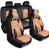 SOUIPA Leather Seat Covers for VW Taos 2022-2024,Luxury Car Seat Covers Full Set,Waterproof Seat Protectors Auto Seat Covers,Soft Interior Cover Seats for Cars(Black and Orange) view 1