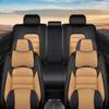 SOUIPA Leather Seat Covers for VW Taos 2022-2024,Luxury Car Seat Covers Full Set,Waterproof Seat Protectors Auto Seat Covers,Soft Interior Cover Seats for Cars(Black and Orange) view 2
