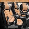 SOUIPA Leather Seat Covers for VW Taos 2022-2024,Luxury Car Seat Covers Full Set,Waterproof Seat Protectors Auto Seat Covers,Soft Interior Cover Seats for Cars(Black and Orange) view 3