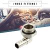Motoforti Universal Car 90 Degree Brass Fitting Hose Adapter, Hose Fitting, 10mm 3/8" Barb to Male G1/2" BSP BSPT, Durable, Brass, Silver Tone view 2