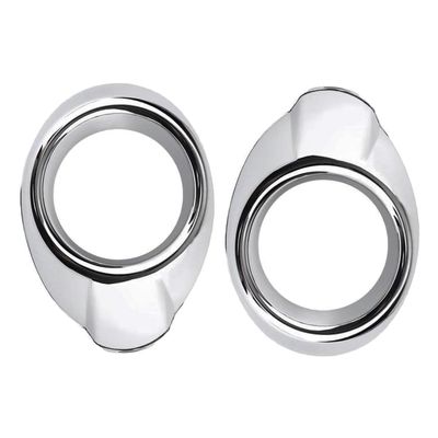 RAGBUSCLE Pair Set Front Bumper Fog Lamp Covers Trim Bezel Silver, 2012-2014 Compatible with Ford Focus, Front Bumper Fog Light Cover Bezel Trim Ring Cover BM51-19952-AD