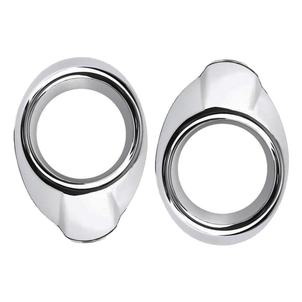RAGBUSCLE Pair Set Front Bumper Fog Lamp Covers Trim Bezel Silver, 2012-2014 Compatible with Ford Focus, Front Bumper Fog Light Cover Bezel Trim Ring Cover BM51-19952-AD