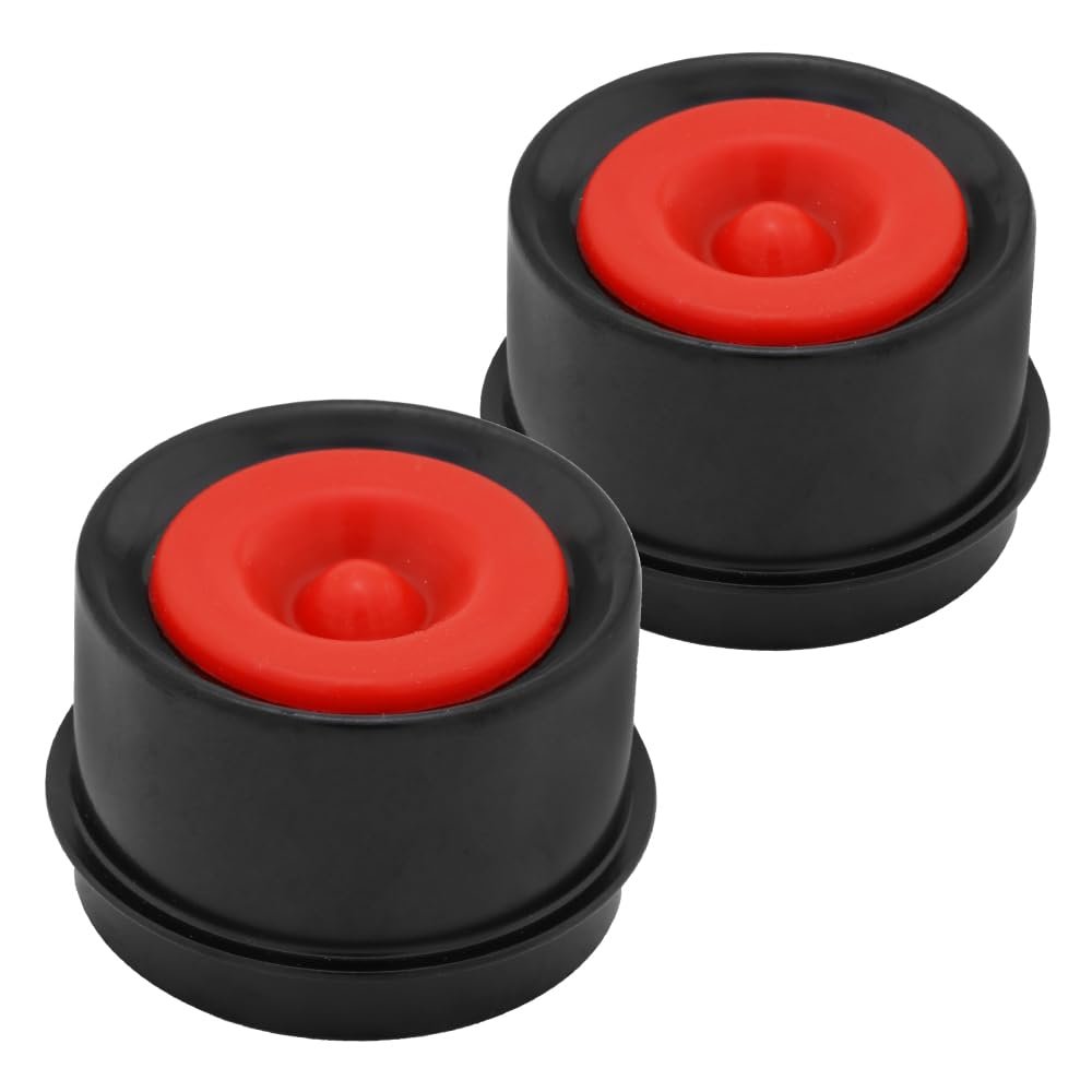 E-Coated Corrosion Protection Dust Cap - 2" Trailer Axle Wheel Hub and Bearing Hub with Rubber Plug, Replacement for Boat Trailer, 3500 Lbs Capacity - 2 Pack