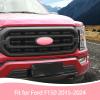 RAZPOY for F150 Emblem Cover, 9.45Inch Front Grille Rear Tailgate Overlay Badge Emblem Decal Trim Fit for Ford F150 2015-2024, USA Flag Pink view 3