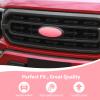 RAZPOY for F150 Emblem Cover, 9.45Inch Front Grille Rear Tailgate Overlay Badge Emblem Decal Trim Fit for Ford F150 2015-2024, USA Flag Pink view 4