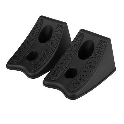 HERCHR Car Anti Slip Block, 2pcs Car Antislip Block Plastic Car Tyre Slip Stopper Wheel Alignment Block Tire Accessories for Vehicle Storage