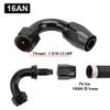 EVIL ENERGY 16AN Hose End Fitting 120 Degree Swivel for CPE Braided Fuel Hose Black view 2