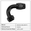 EVIL ENERGY 16AN Hose End Fitting 120 Degree Swivel for CPE Braided Fuel Hose Black view 4