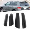 Roof Rail Rack Cover, 4Pcs Roof Rack Rail End Cover Shell Replacement for 2007 to 2013, Exterior Roof Luggage Cargo Rail Rack End Cover Shell Trim (Black) view 2