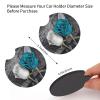Teal Gray Rose Print Car Cup Holder Coasters 2 Pack Insert Drinks Car Coasters Anti Slip Absorbent Cup Holder Pad for Women Men Round Auto Cup Mat for Most Car Interior Accessories view 3