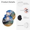 Hawaii Beach Print Car Cup Holder Coasters 2 Pack Insert Drinks Car Coasters Anti Slip Absorbent Cup Holder Pad for Women Men Round Auto Cup Mat for Most Car Interior Accessories view 4
