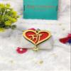 Jiyu Creation Hanger/Maa with Red Background/Car Dream Catcher/Car Front Mirror Hanging Accessories / 3D Design (Red, Wooden) view 4