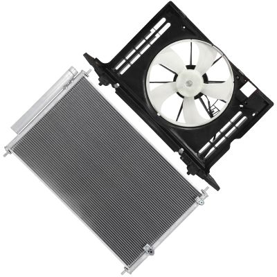ECCPP Radiator Fan + AC Condenser Assembly fit for Pontiac Vibe 2009-2014