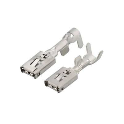 ROBAUN 10-100 Pcs 6.3mm Wiring Terminal Female DJ6223-6.3C Connector AMP Plugs Socket Fuse Box Wire Harness Soft Jacket (Size : 100Pcs)