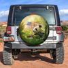 Panda American Flag Spare Tire Cover, Wheel Protectors Weatherproof Universal, Wheel Cover Fit for Many Vehicle 27" 28" 29" 30" 32" 34" view 2