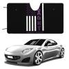 Breast Cancer Warrior Support Squad Alzheimer's Awareness Car Windshield Sunshade,Funny Folding Car Sun Shade for Car Sun Shade Accessories for Most Car 51"x28" Inch view 1